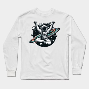 Yoga astronaut space Long Sleeve T-Shirt